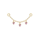 Modern Mood Chain with Dripping Round Colored Stones