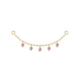 Modern Mood Chain with Dripping Round Colored Stones