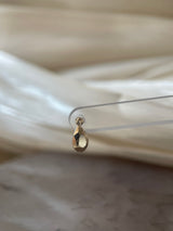 Maria Tash Faceted Gold Pear Threaded Charm Earring