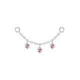 Modern Mood Chain with Dripping Round Colored Stones