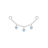 Modern Mood Chain with Dripping Round Colored Stones