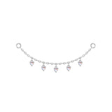 Modern Mood Chain with Dripping Round Colored Stones