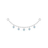 Modern Mood Chain with Dripping Round Colored Stones