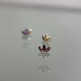 Anatometal  Marquise Fan End 3 Stones Mini Threadless (18K Gold)