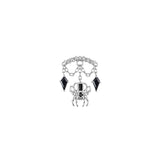 Modern Mood Bar End - Spider with Kite Gemstones
