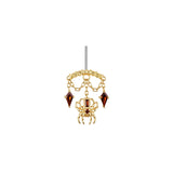 Modern Mood Bar End - Spider with Kite Gemstones