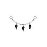 Modern Mood Chain with 3 Dripping Kite Gemstones