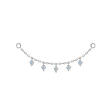 Modern Mood Chain with Dripping Round Colored Stones