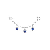 Modern Mood Chain with Dripping Round Colored Stones