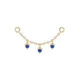 Modern Mood Chain with Dripping Round Colored Stones