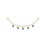 Modern Mood Chain with Dripping Round Colored Stones