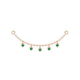 Modern Mood Chain with Dripping Round Colored Stones