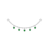 Modern Mood Chain with Dripping Round Colored Stones