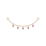 Modern Mood Chain with Dripping Round Colored Stones
