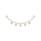 Modern Mood Chain with Dripping Round Colored Stones