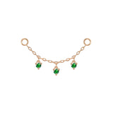 Modern Mood Chain with Dripping Round Colored Stones