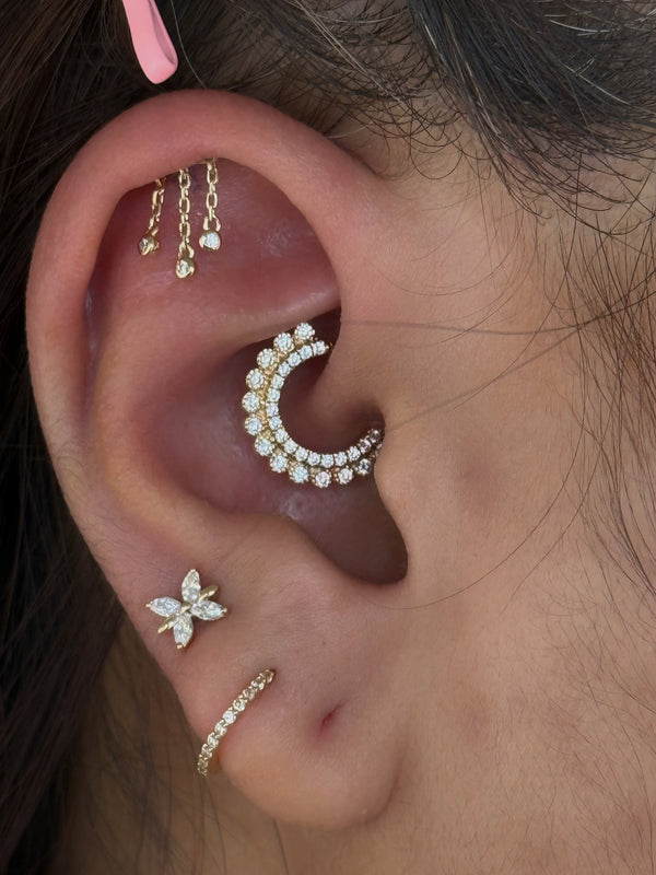 Maria Tash Diamond Apsara Hoop Earring (NON INVISIBLE)