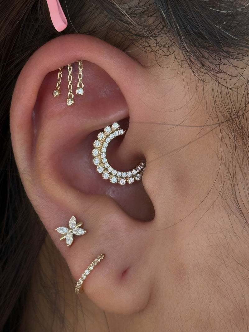 Maria Tash Diamond Apsara Hoop Earring (NON INVISIBLE)