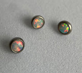 Anatometal  Threaded Bezel Set Gem End