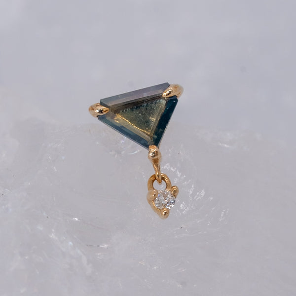 Modern Mood Limited Edition 2025 Sapphire with Diamond Dangle One-Of-A-Kind Freeform