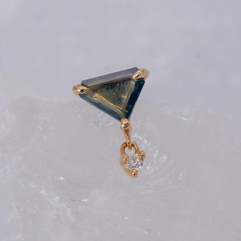 Modern Mood Limited Edition 2025 Sapphire with Diamond Dangle One-Of-A-Kind Freeform