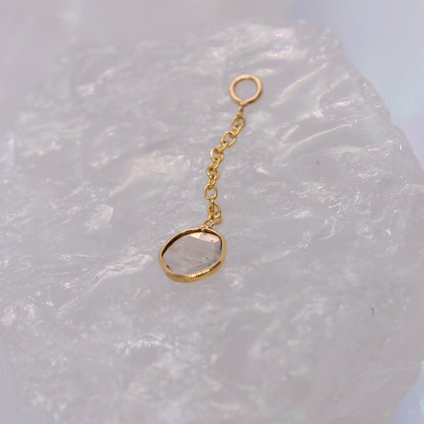 Quetzalli Jewelry White Diamond Charm