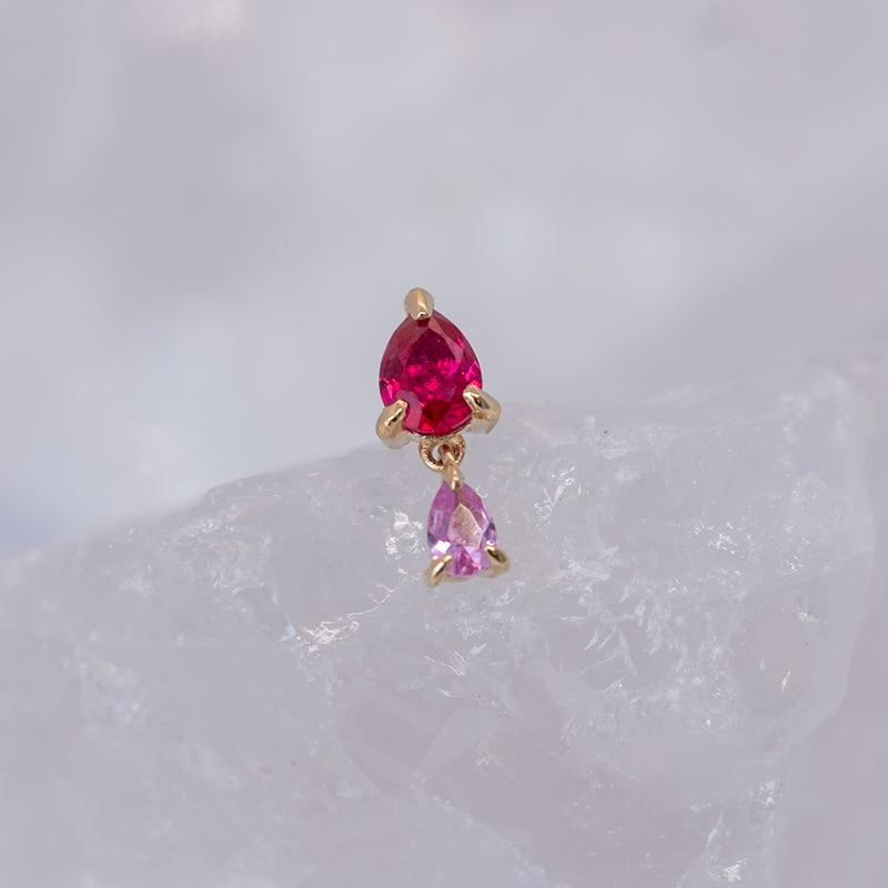 Pupil Hall Pair of Pears Pin End (Various Stone Options)