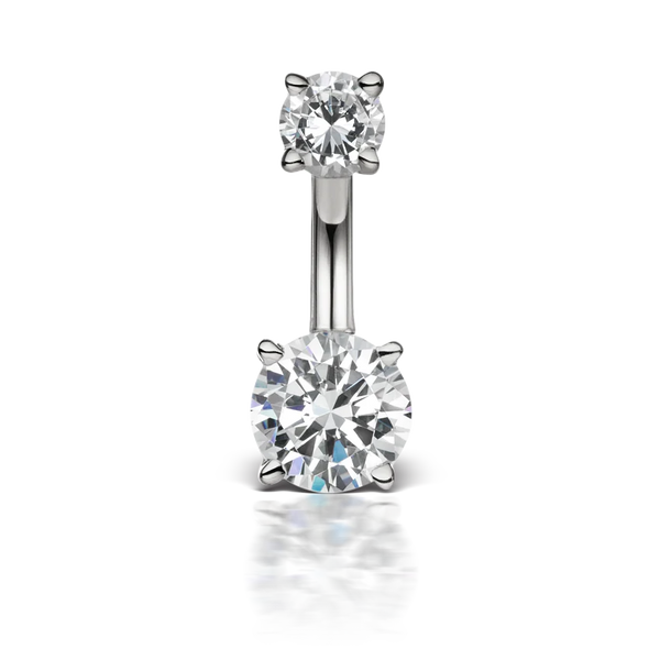 Maria Tash Cubic Zirconia Prong Solitarie Barbell