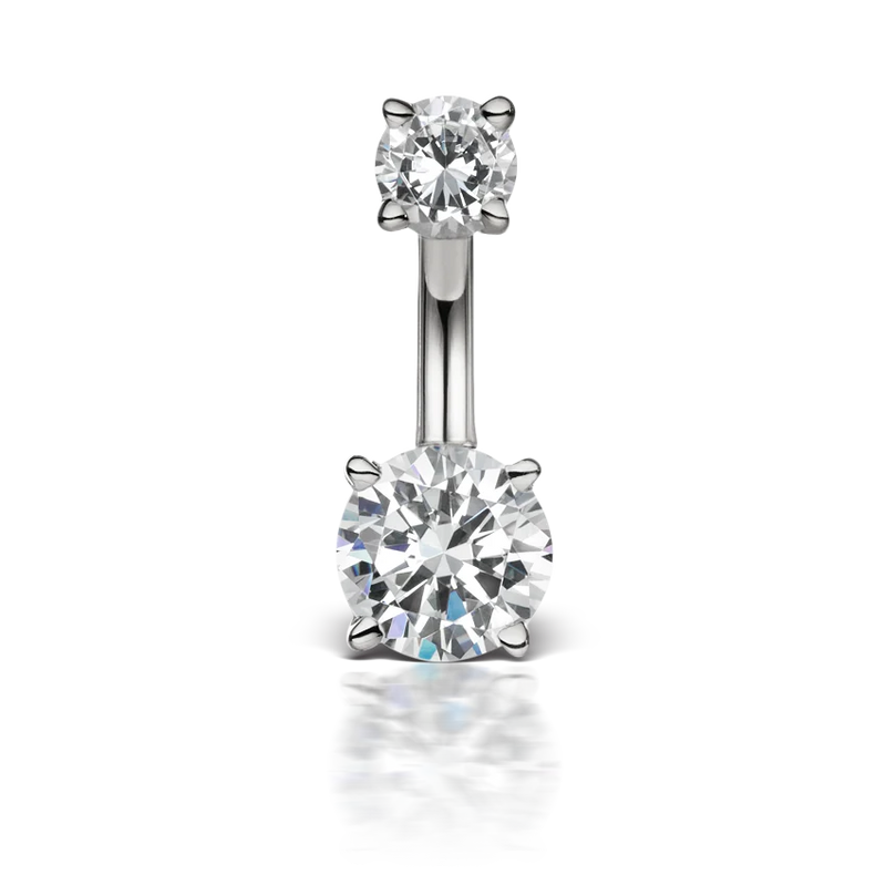 Maria Tash Cubic Zirconia Prong Solitarie Barbell