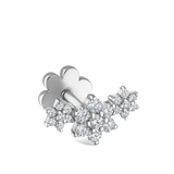 Maria Tash Three Flower Garland Diamond Threaded Stud