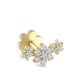 Maria Tash Three Flower Garland Diamond Threaded Stud