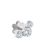 Maria Tash Invisible Set Three Diamond Curve Threaded Stud