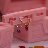 Pupil Hall GIVE100 Rhodolite Garnet Briolette Chained Seam Ring