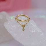 Pupil Hall Stoned Chained Easy Ring