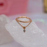 Pupil Hall Stoned Chained Easy Ring