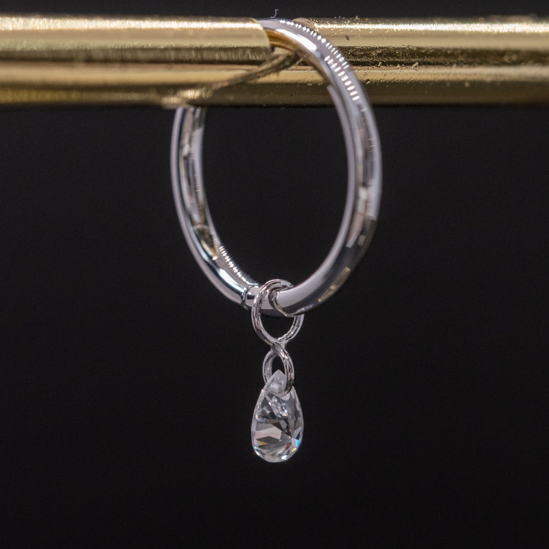 BVLA Drilled Pear Charm Seam Ring