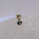 Modern Mood Claw Set Double Drop Faceted Sapphire Freeform One-Of-A-Kind