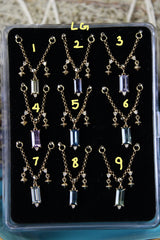 Modern Mood Sapphire, Diamond and Pyramid Chain