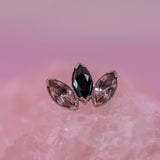 Anatometal Marquise Fan End 3 Stones - Standard