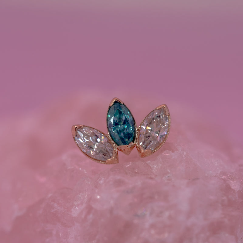 Anatometal Marquise Fan End 3 Stones - Standard