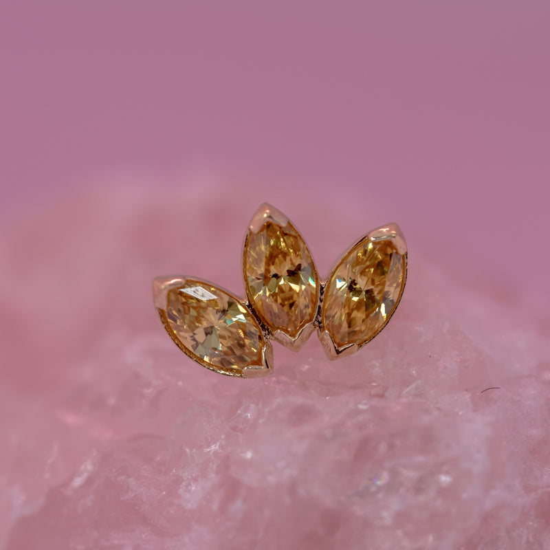 Anatometal Marquise Fan End 3 Stones - Standard