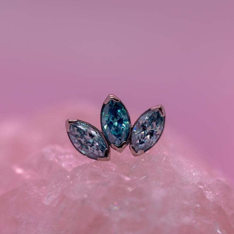 Anatometal Marquise Fan End 3 Stones - Standard