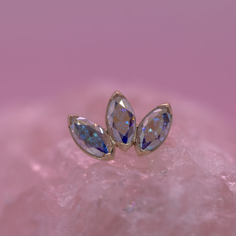 Anatometal Marquise Fan End 3 Stones - Standard