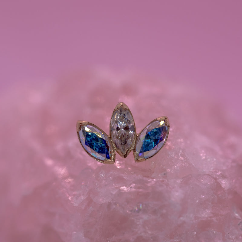 Anatometal Marquise Fan End 3 Stones - Standard