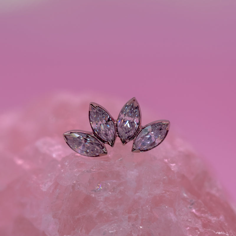 Anatometal Marquise Fan End 4 Stones (18K Gold) - Standard