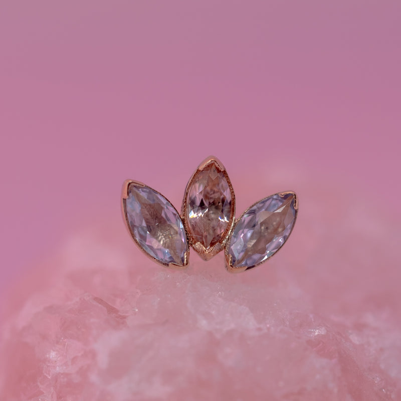 Anatometal Marquise Fan End 3 Stones - Standard