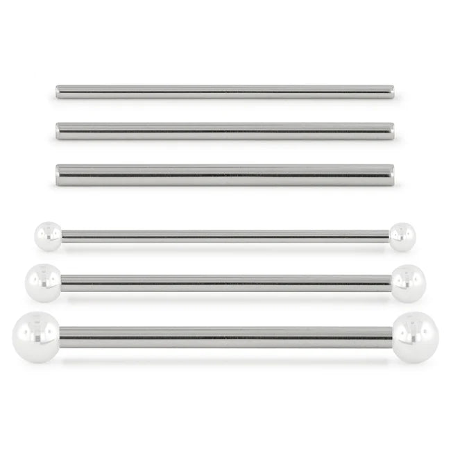 NeoMetal Titanium Threadless Straight Barbell Post Only