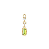 Modern mood Cascade 2 with Fluted Edge Baguette Charm - Colored Gemstone