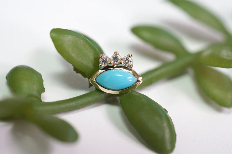 MODERN MOOD LEIA WITH BEZEL SET MARQUISE TURQUOISE