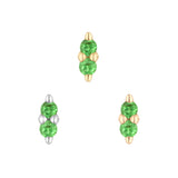 BUDDH JEWELRY MISHKA PRONG 2 - TSAVORITE - THREADLESS END